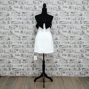 Self-Portrait Black and White Mini Dress